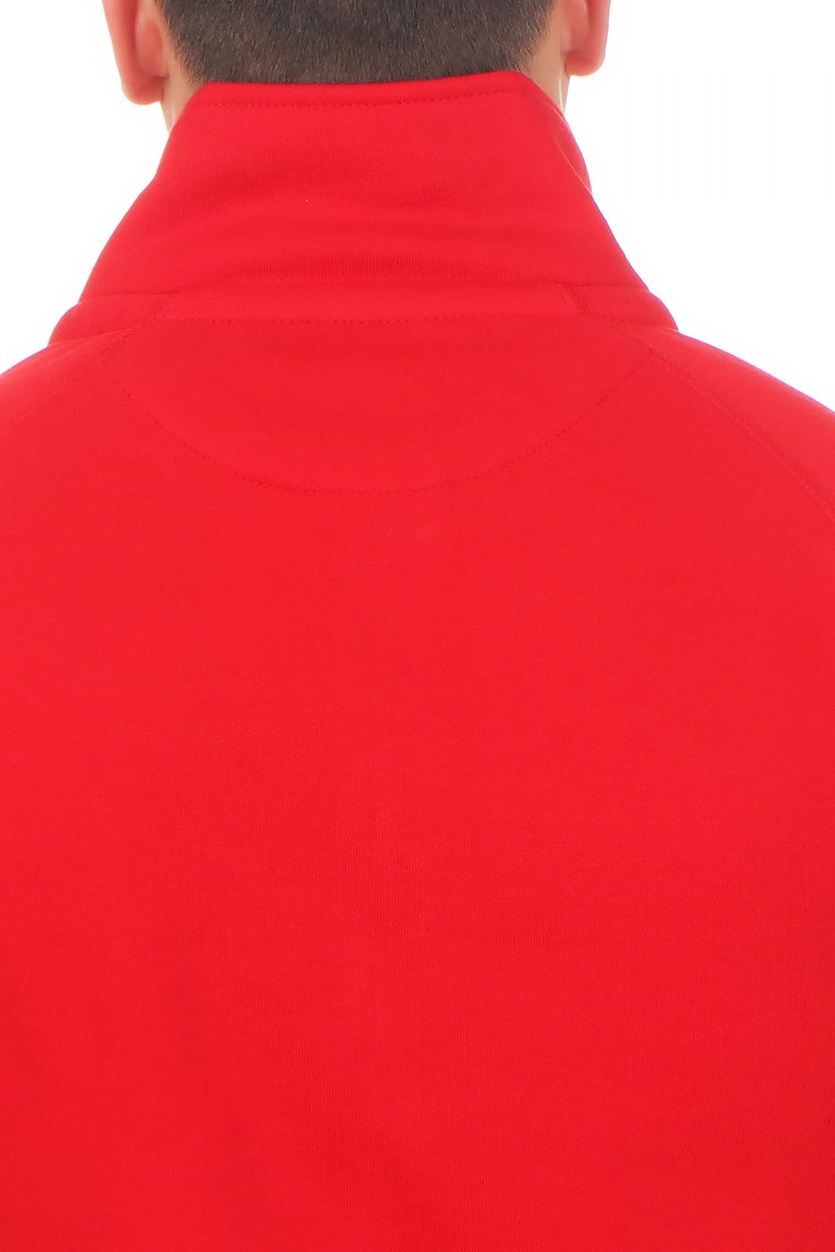 Männer Arbeitsjacke aus Stoff in Rot