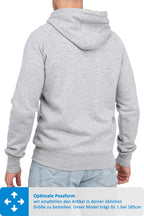 Sweatjacke Herren mit Kapuze in Grau meliert