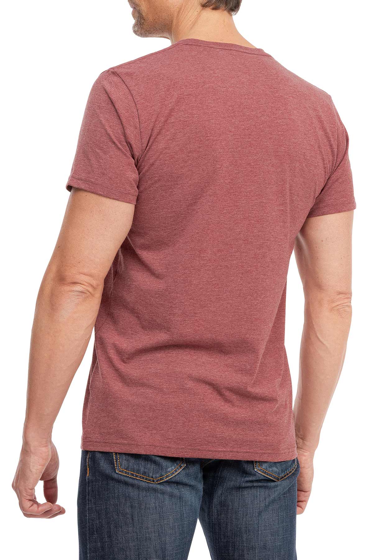 Herren T-Shirt Rundhals Meliert Comfort Bügelfrei