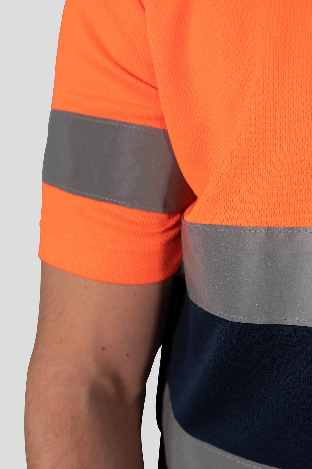 Herren Warnschutz T-Shirt mit Reflexstreifen Hohe Sichtbarkeit EN ISO 20471 Klasse 2 Delta