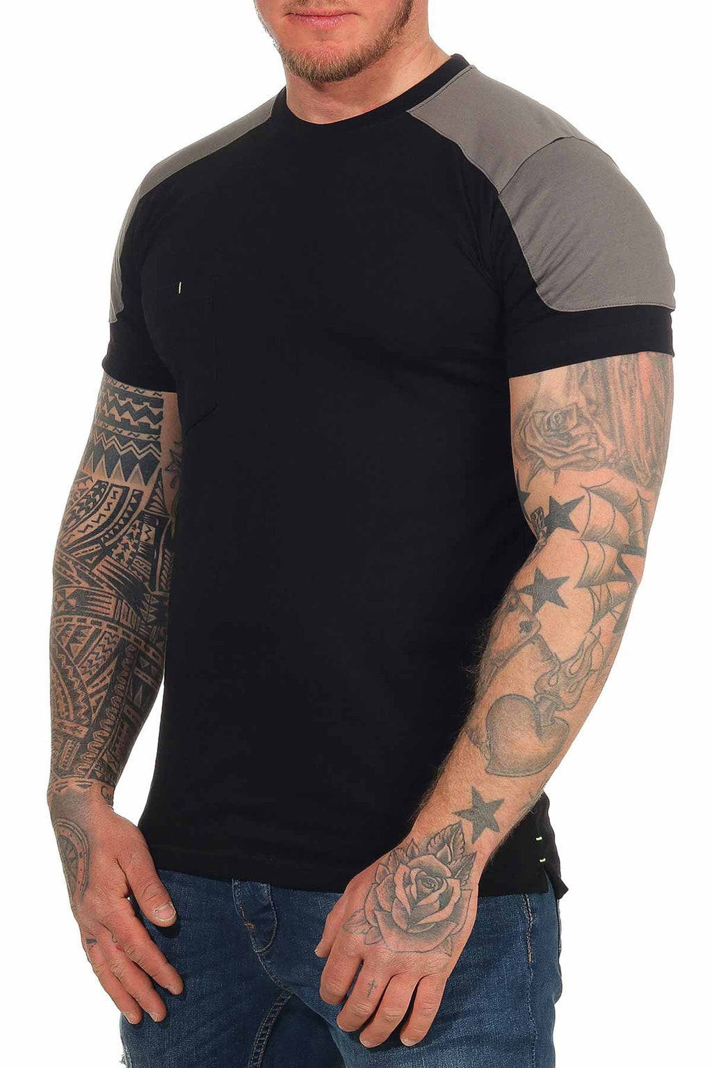 Männer Arbeitsshirt mit Brusttasche