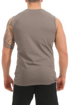 einfarbiges Basic Tank Top Herren in Anthrazit