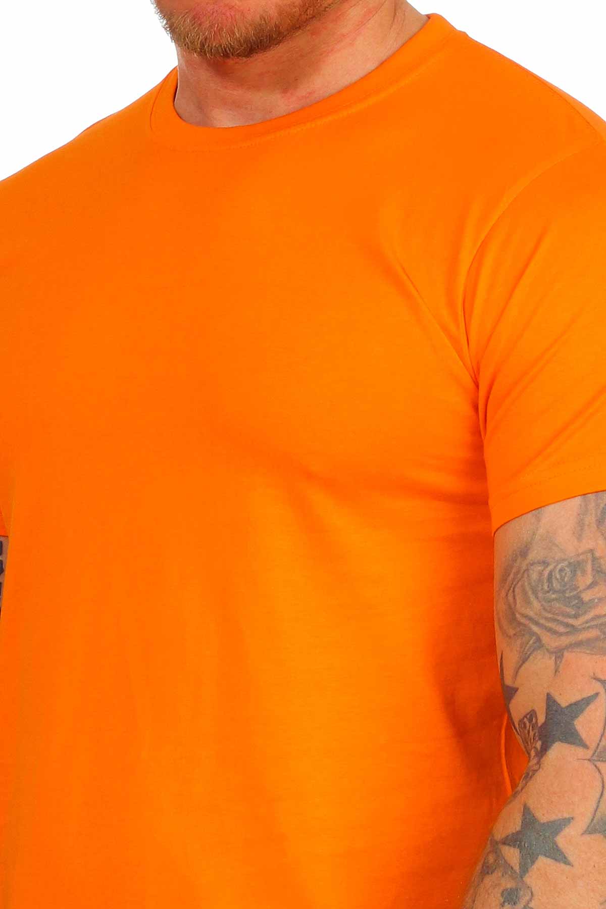 Herrenshirt Baumwolle orange
