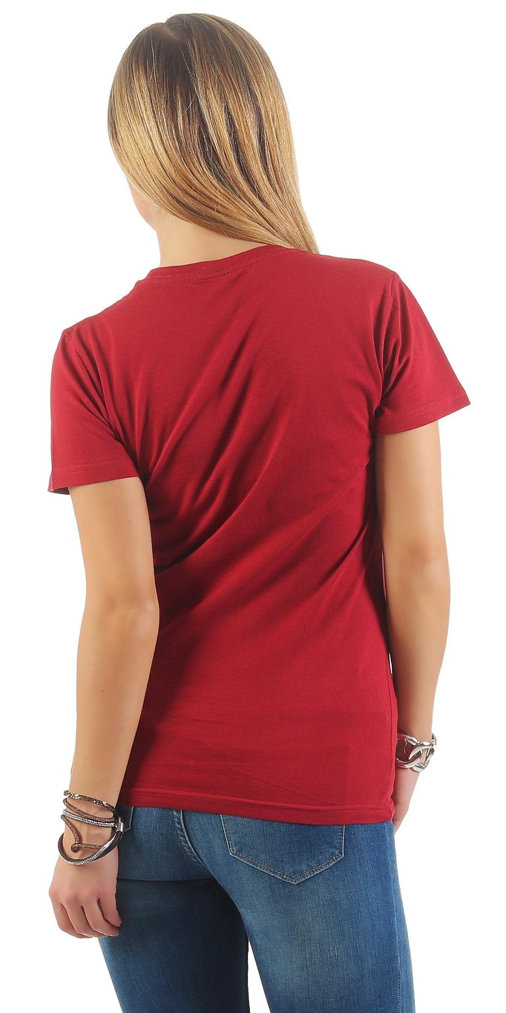 Damen Basic T-Shirt Sunset