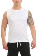 Herren sportliches Tanktop aus Polyester in Weiss