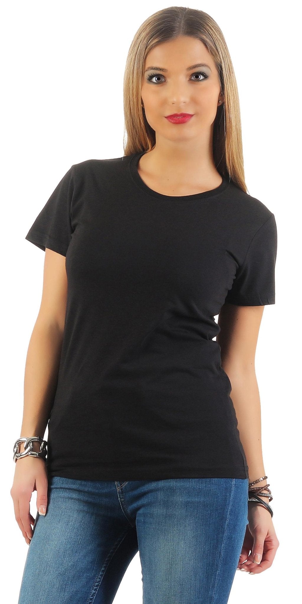 Damen Basic T-Shirt Sunset