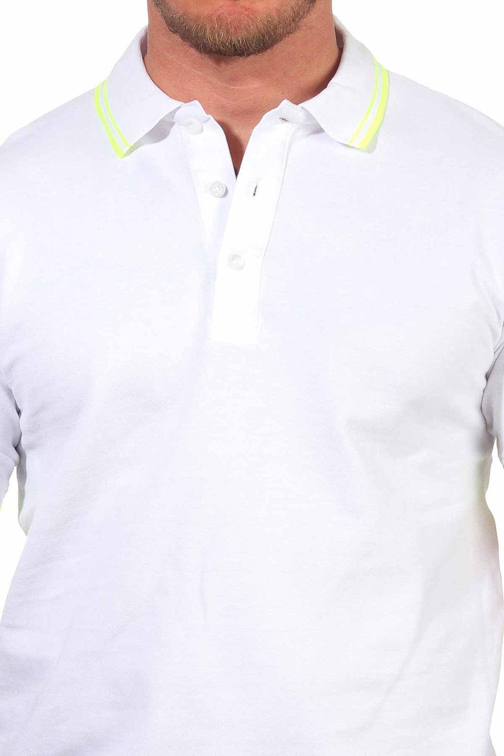 Poloshirt für Herren mit eng anliegenden Ärmeln professionell in Weiß