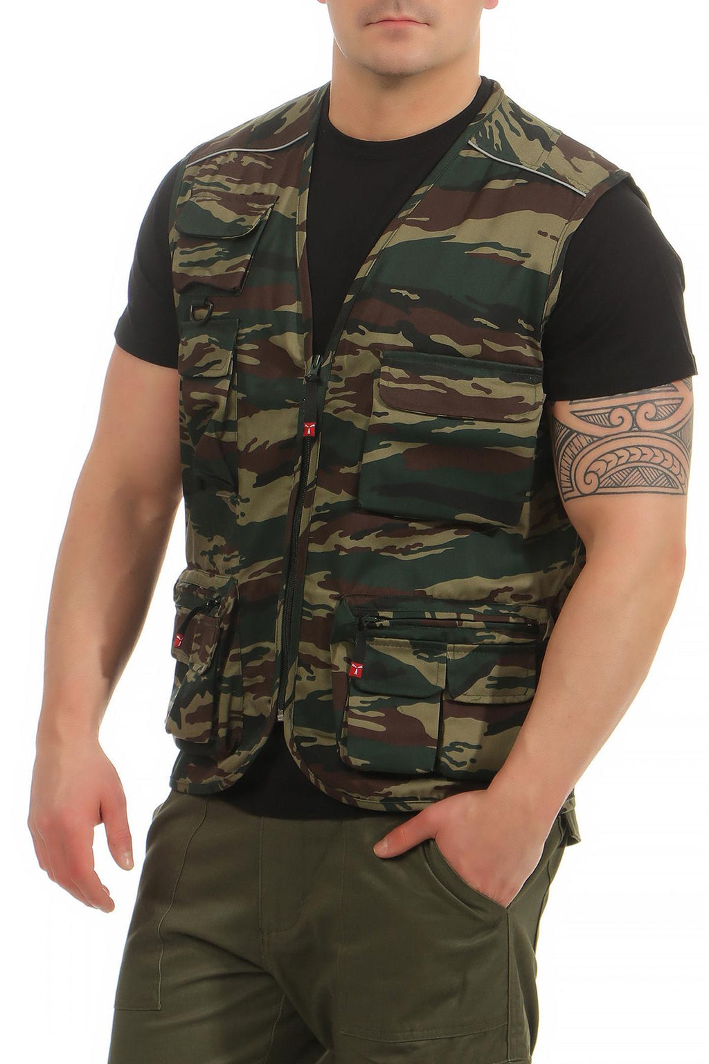 dünne Outdoorweste fuer Bastler in Camouflage