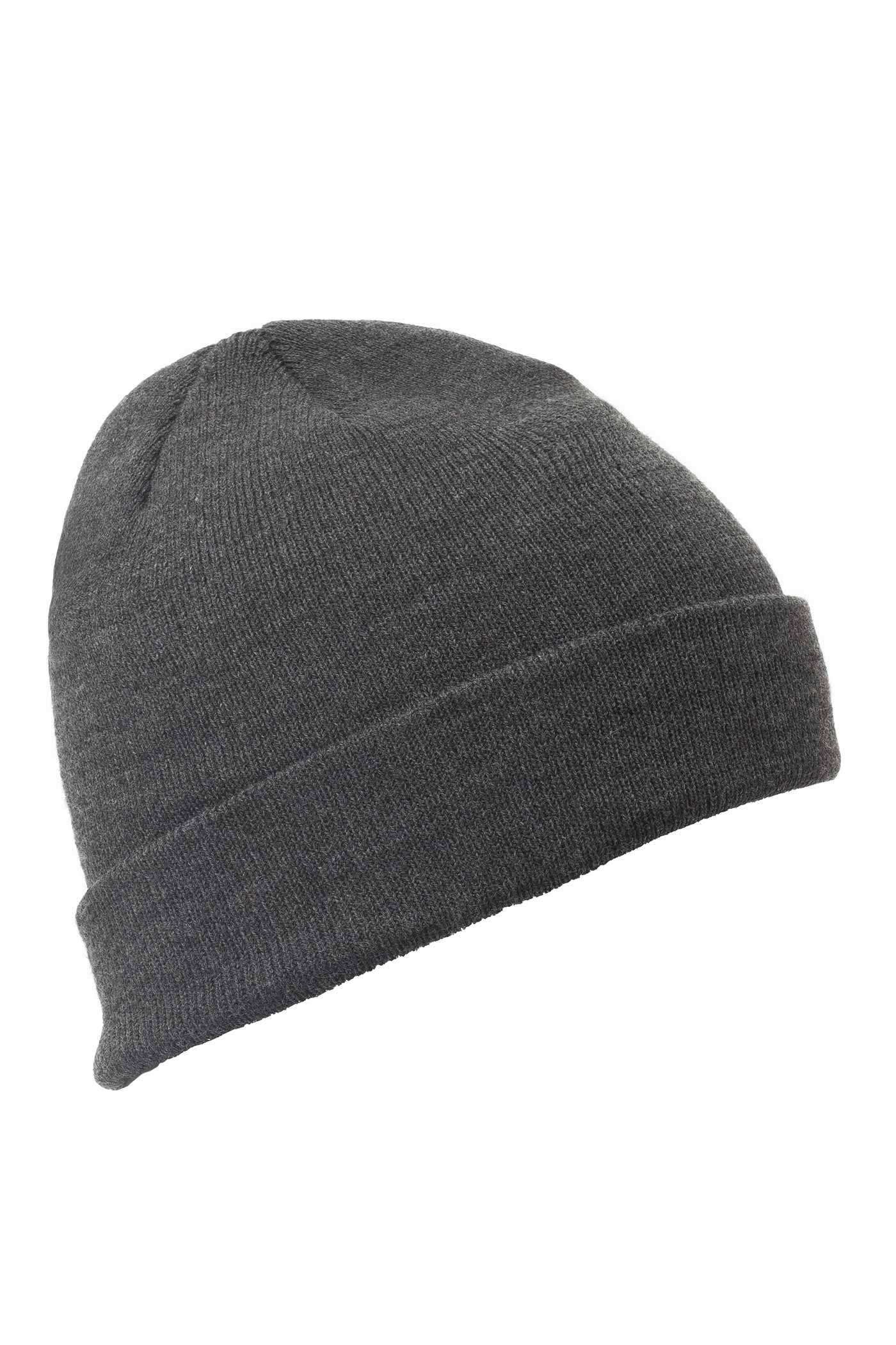 Unisex Beanie Strickmütze für den Winter für Arbeit und Freizeit in Anthrazit