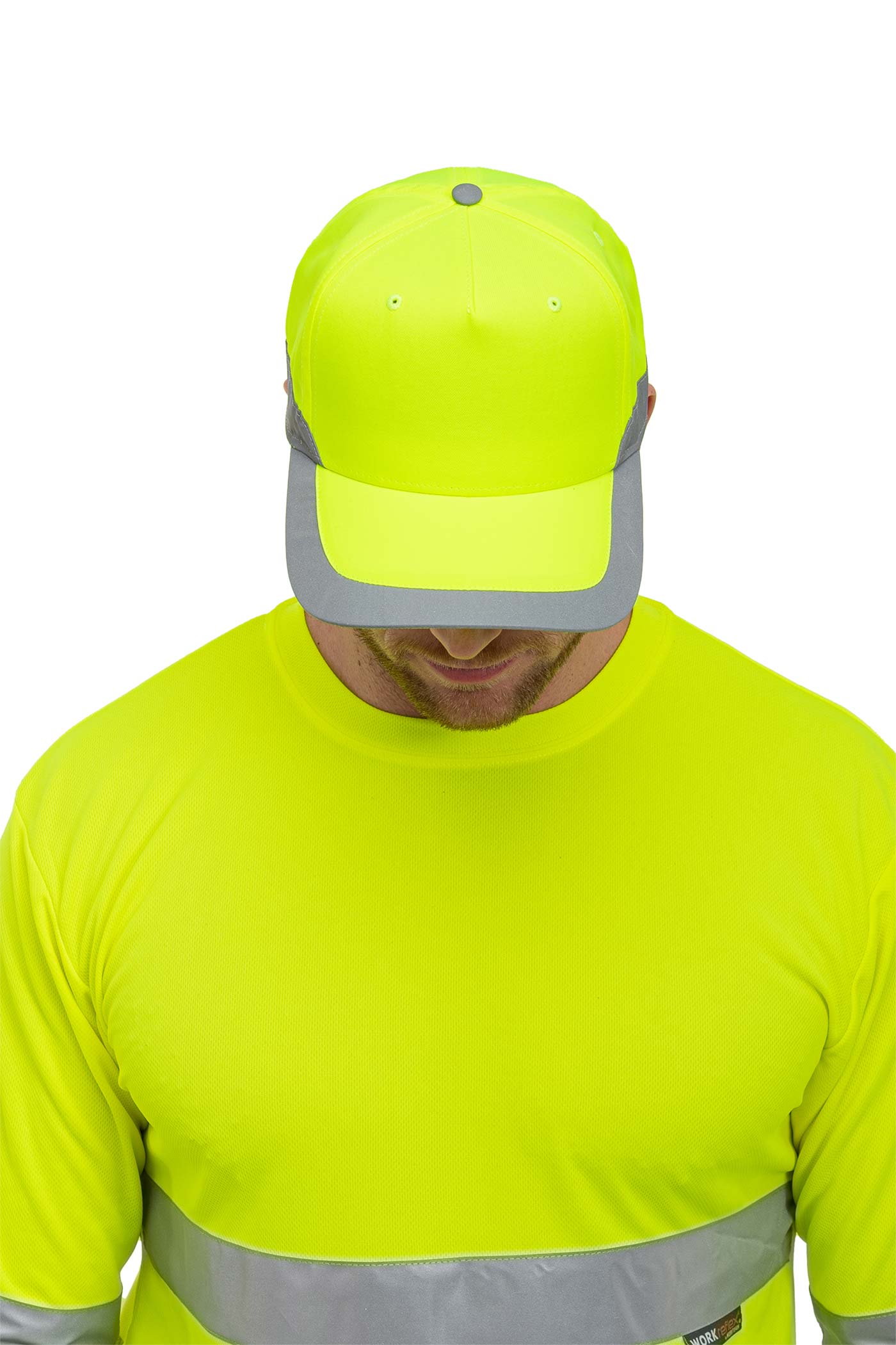 Cap mit Reflexstreifen für Sicherheit bei der Arbeit Gelb