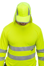 Unisex Warnschutzcap mit Nackenschutz in Gelb