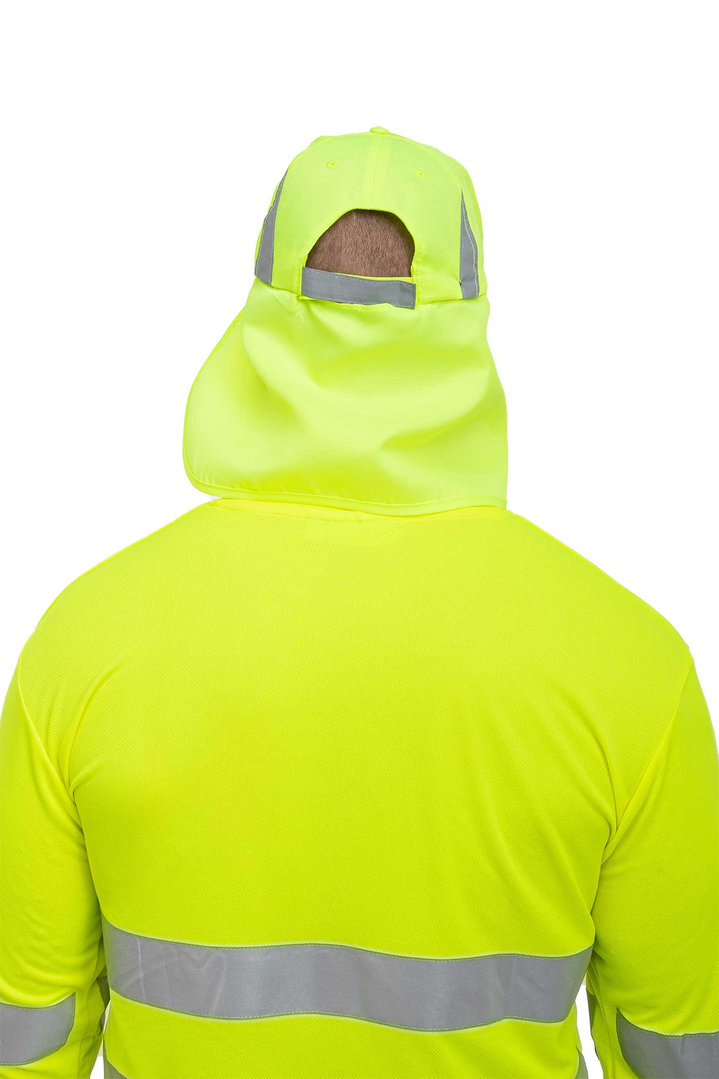 Arbeitscap Warnschutz mit verstellbarem Klettverschluss in Gelb