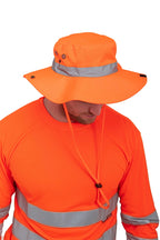 Hut für Arbeiten mit hohem Verkehrsaufkommen Warnschutz in Orange