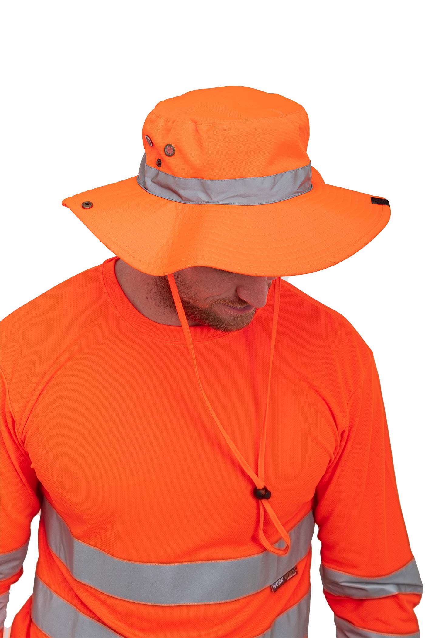 Hut für Arbeiten mit hohem Verkehrsaufkommen Warnschutz in Orange