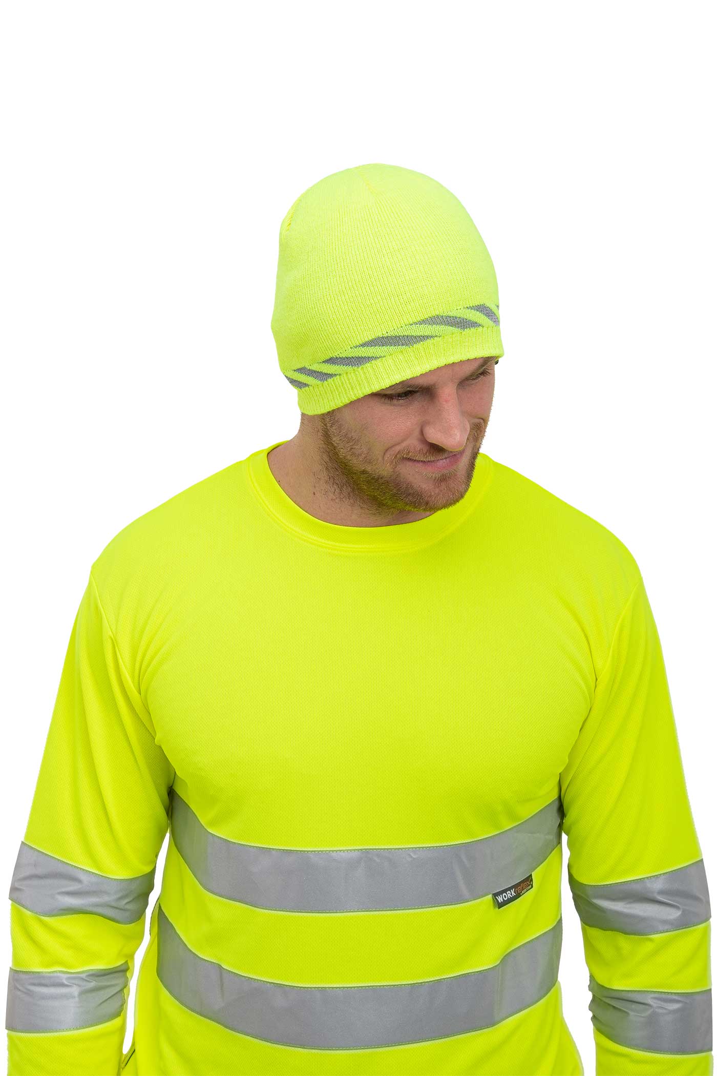 Warme Mütze Warnschutz Gelb