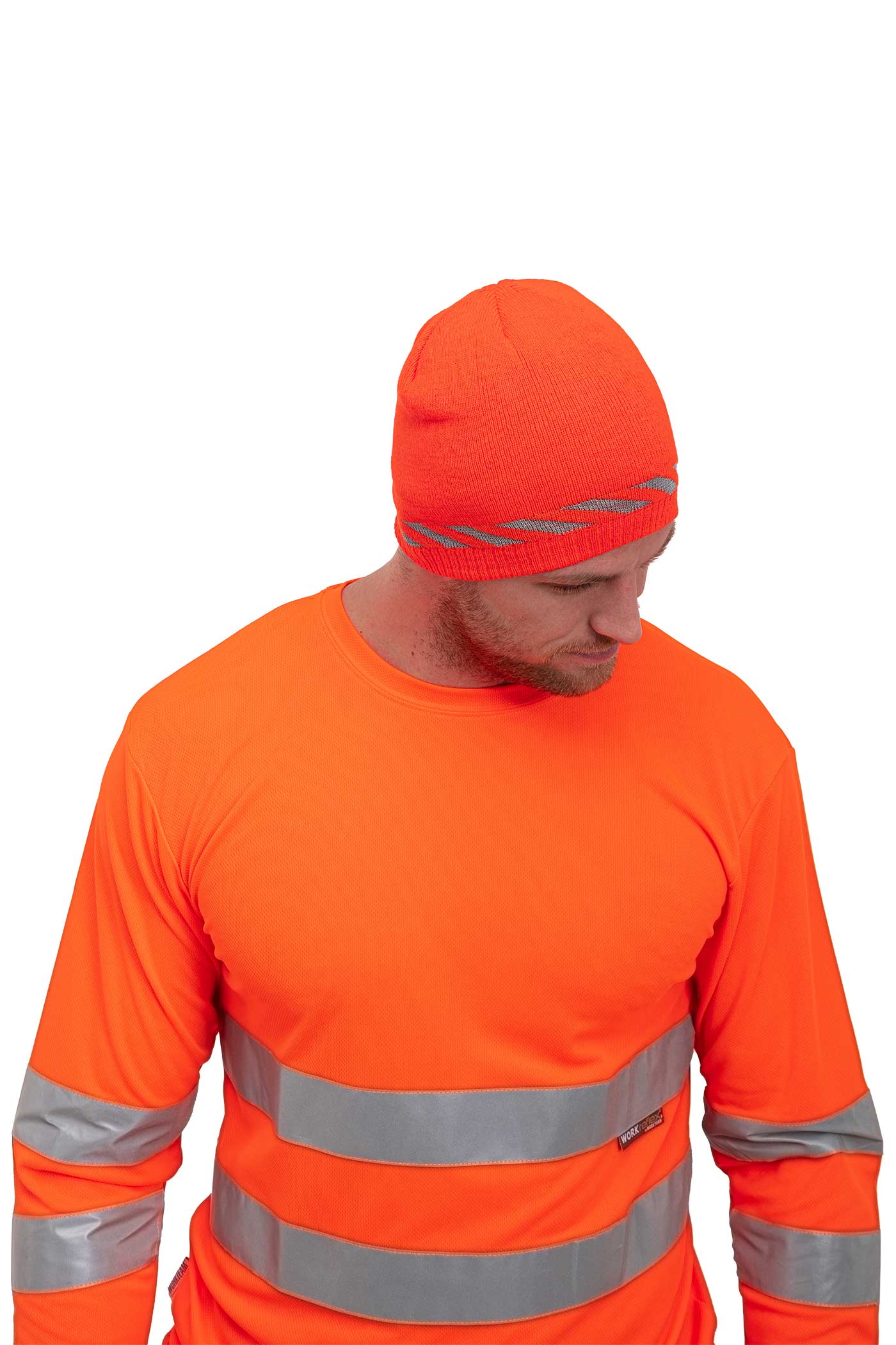 Warme Mütze Warnschutz Orange