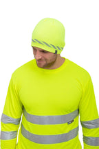 Mütze für sicheres Arbeiten Warnschutz in Gelb