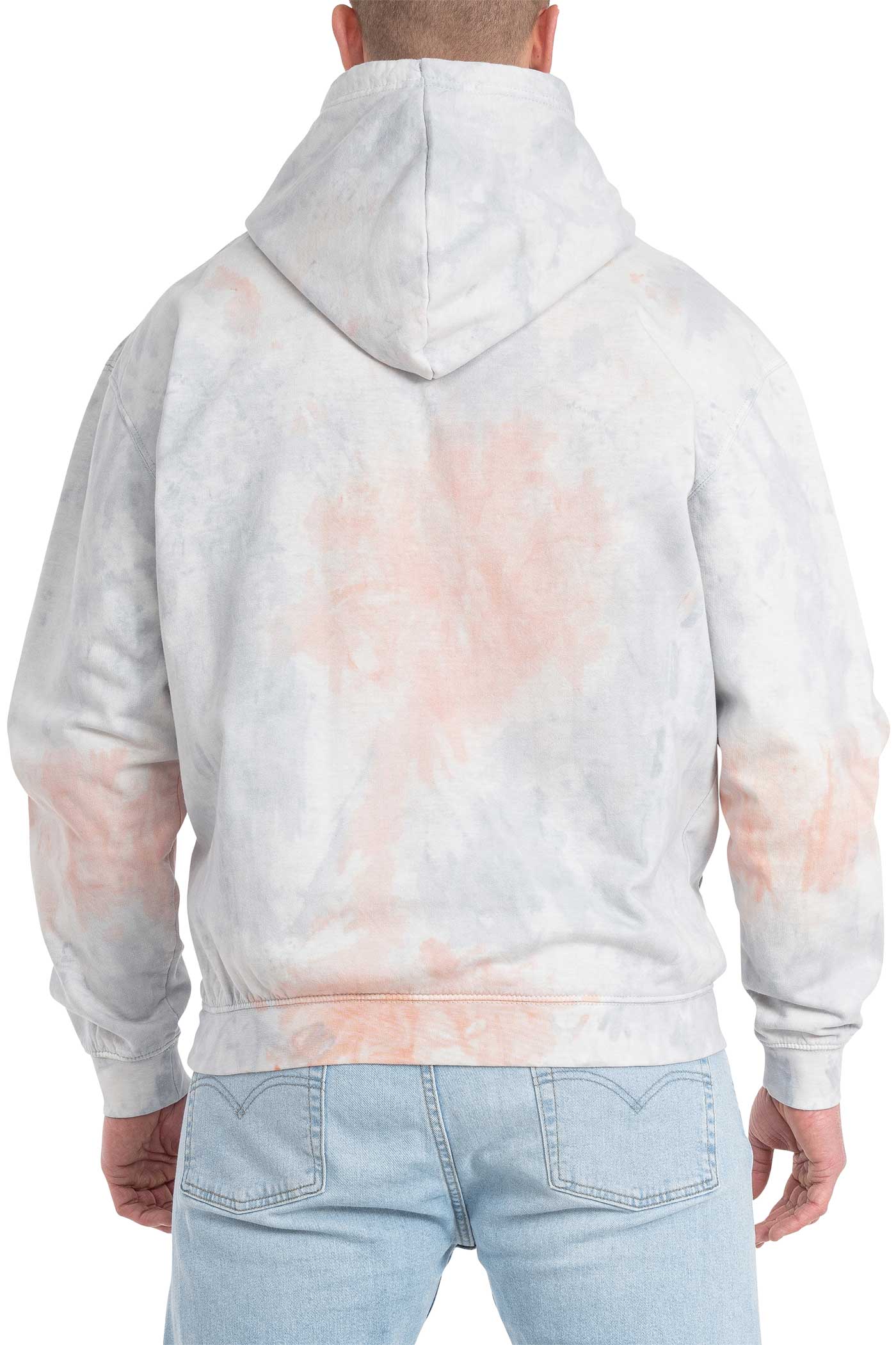 Sweatshirt mit Kapuze mit Farbverlauf in Orange & Blau