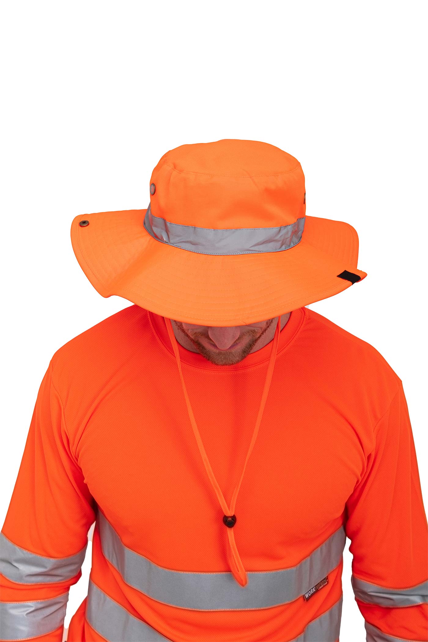 Unisex Sommerhut mit verstellbarer Tragekordel in Orange