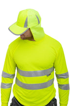 Unisex Basecap Warnschutz mit Reflexstreifen in Gelb