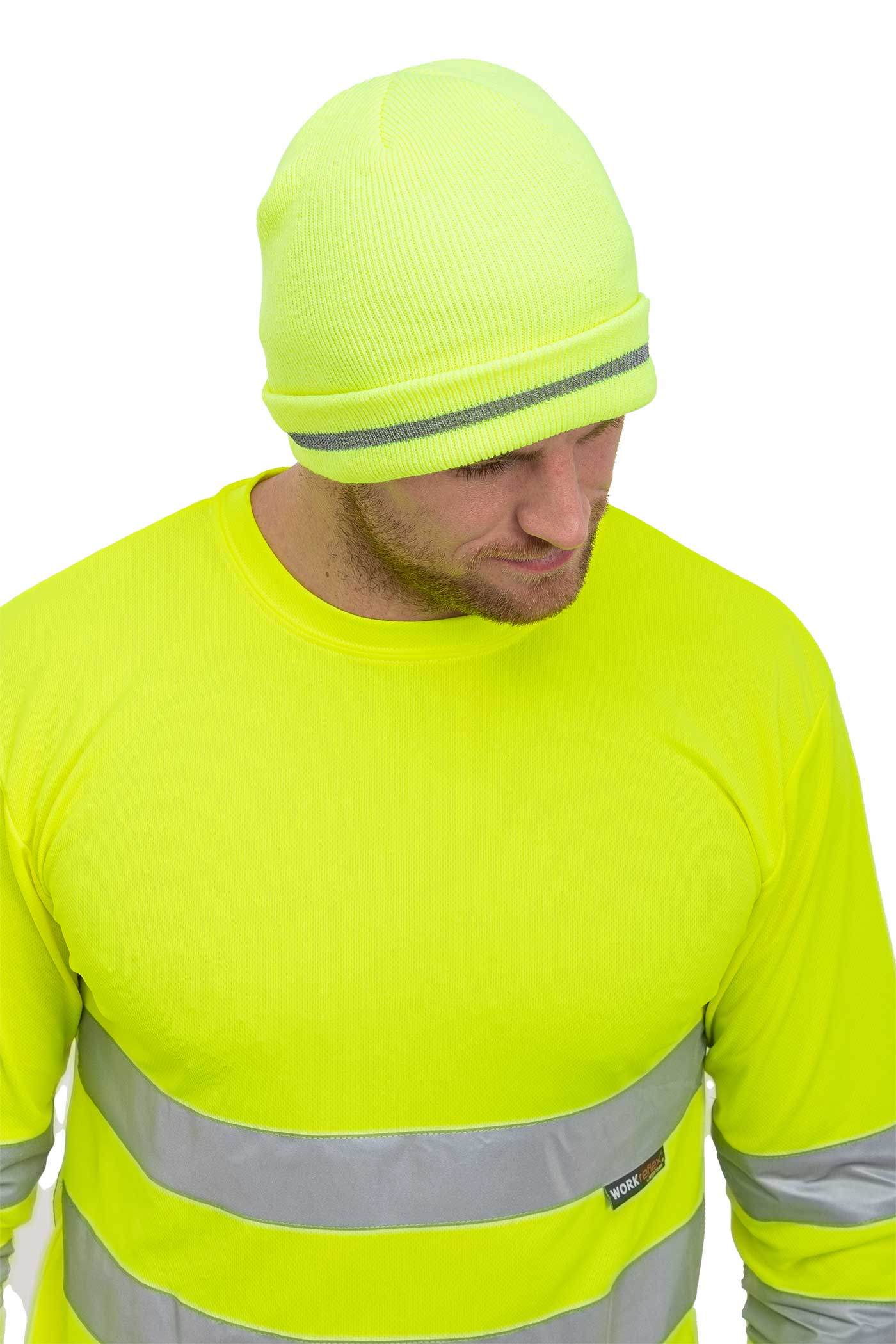 Unisex Warnschutzmütze mit Reflektorstreifen