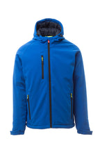 Herren Winterjacke mit Kapuze und Seitentasche in Blau