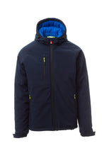 Herren Winterjacke mit Kapuze und Seitentasche in Dunkelblau