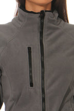 Fleecejacke für Frauen mit praktischen Taschen in Anthrazit