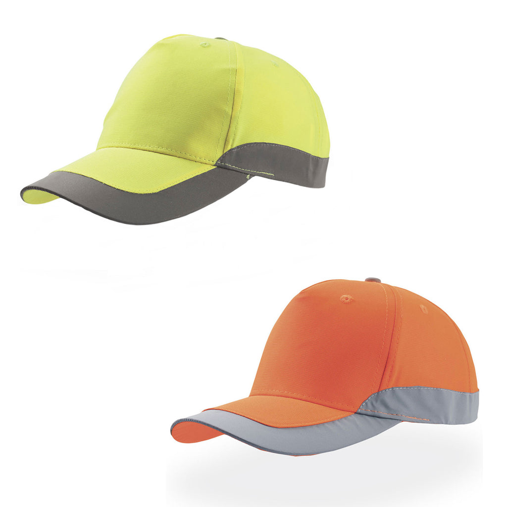 Warnschutz Basecap mit Reflektionsstreifen Orange / Gelb AT326