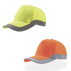 Warnschutz Basecap mit Reflektionsstreifen Orange / Gelb AT326