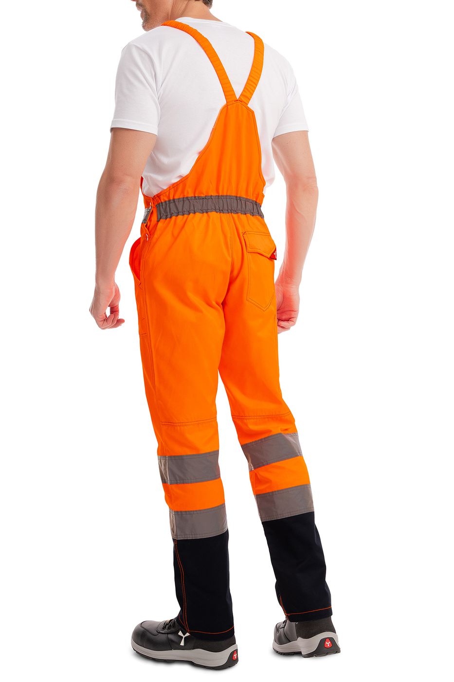 Warnschutz Latzhose Übergröße orange