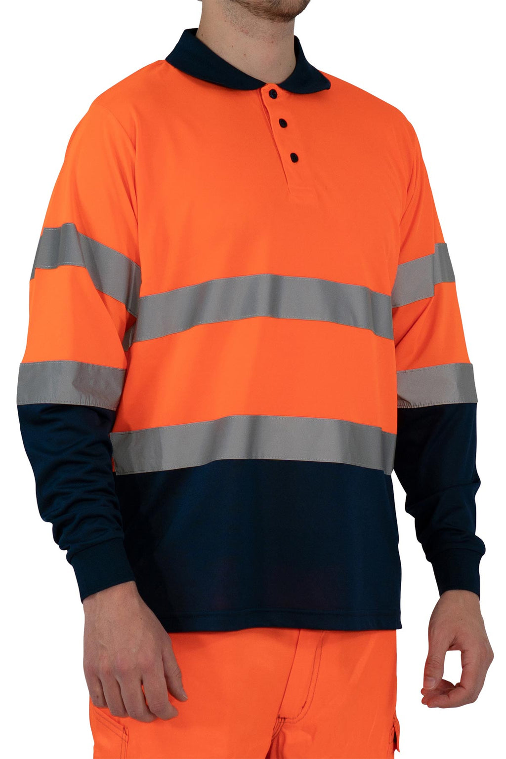 Herren langarm Warnschutz Poloshirt (EN ISO 20471) Polaris L/S