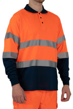 Herren langarm Warnschutz Poloshirt (EN ISO 20471) Polaris L/S