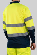 Herren langarm Warnschutz Poloshirt (EN ISO 20471) Polaris L/S