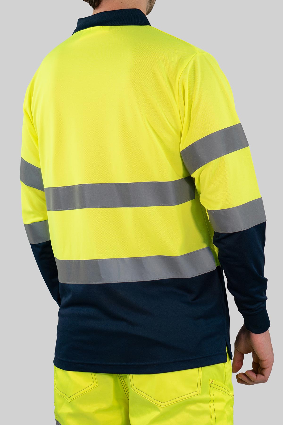 Herren langarm Warnschutz Poloshirt (EN ISO 20471) Polaris L/S