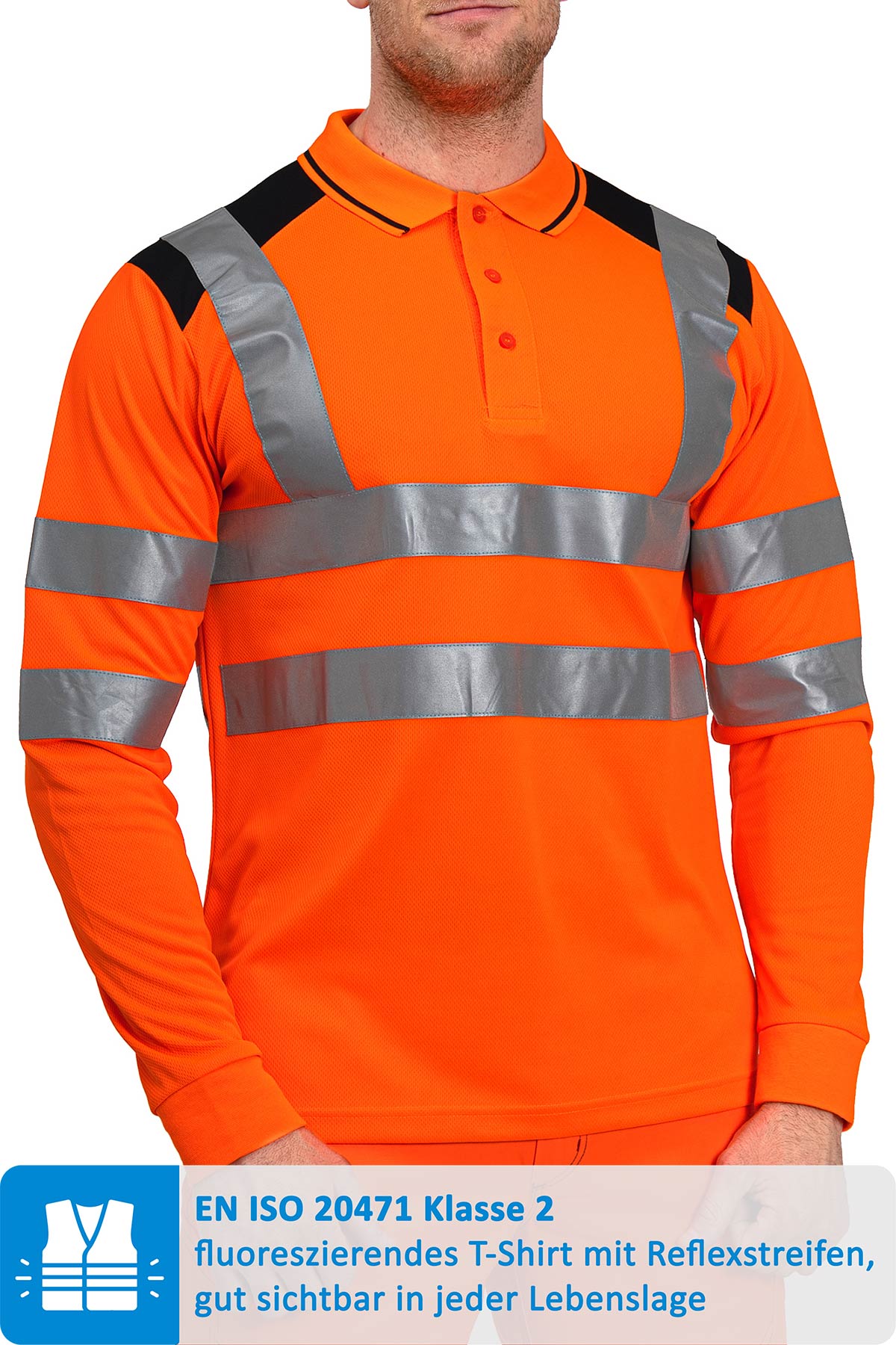 Herren Langarm Poloshirt für Herren