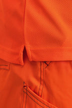 Warnschutzshirt mit Polokragen in Orange