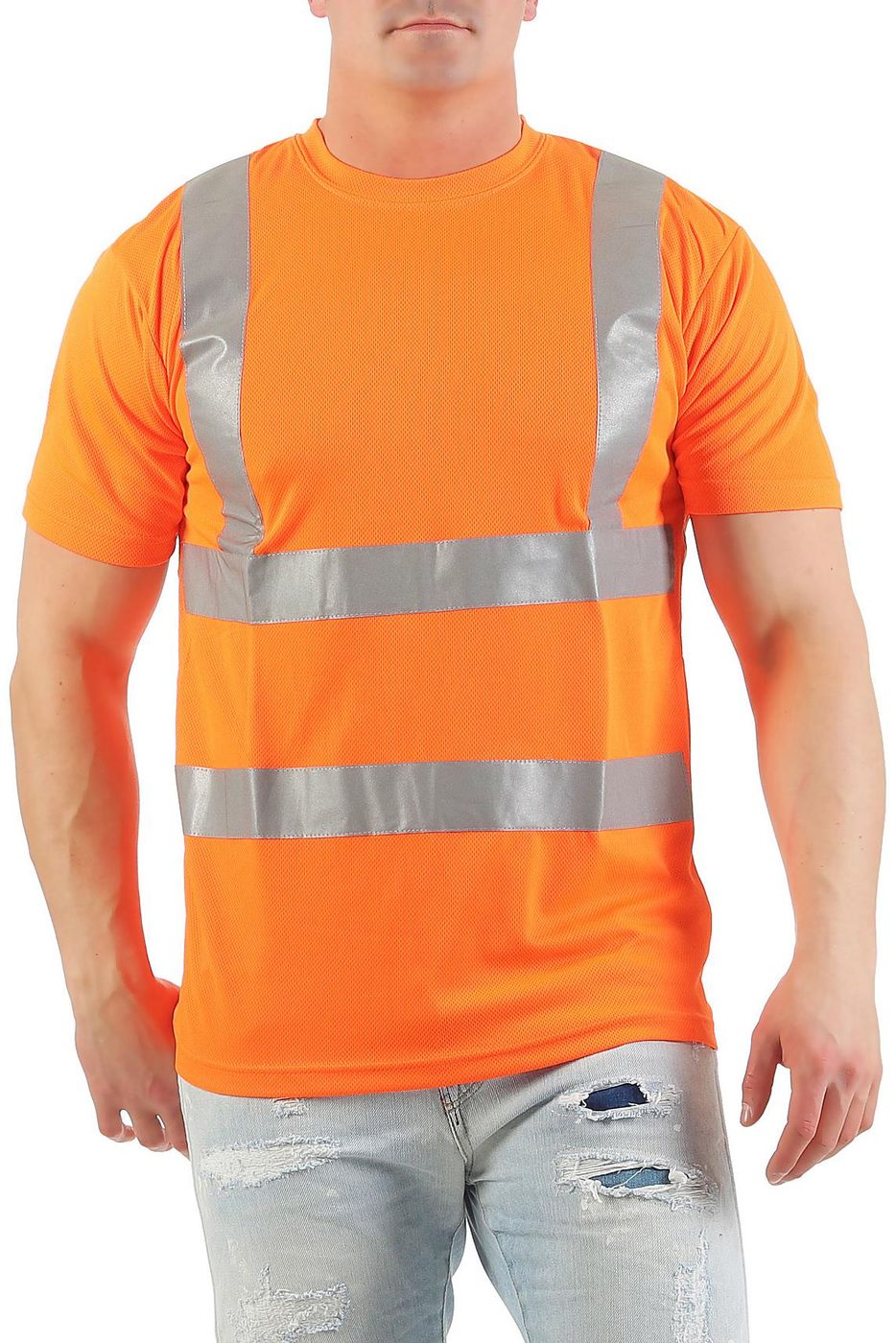 Herren Bauarbeiter T-Shirt Orange