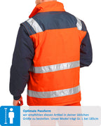 Winterjacke Warnschutz Maenner in Orange