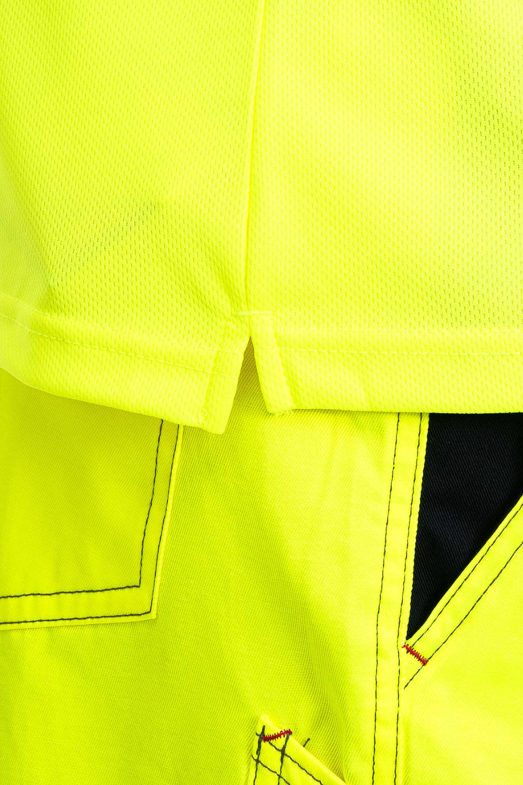 Warnschutzshirt mit Polokragen in Gelb