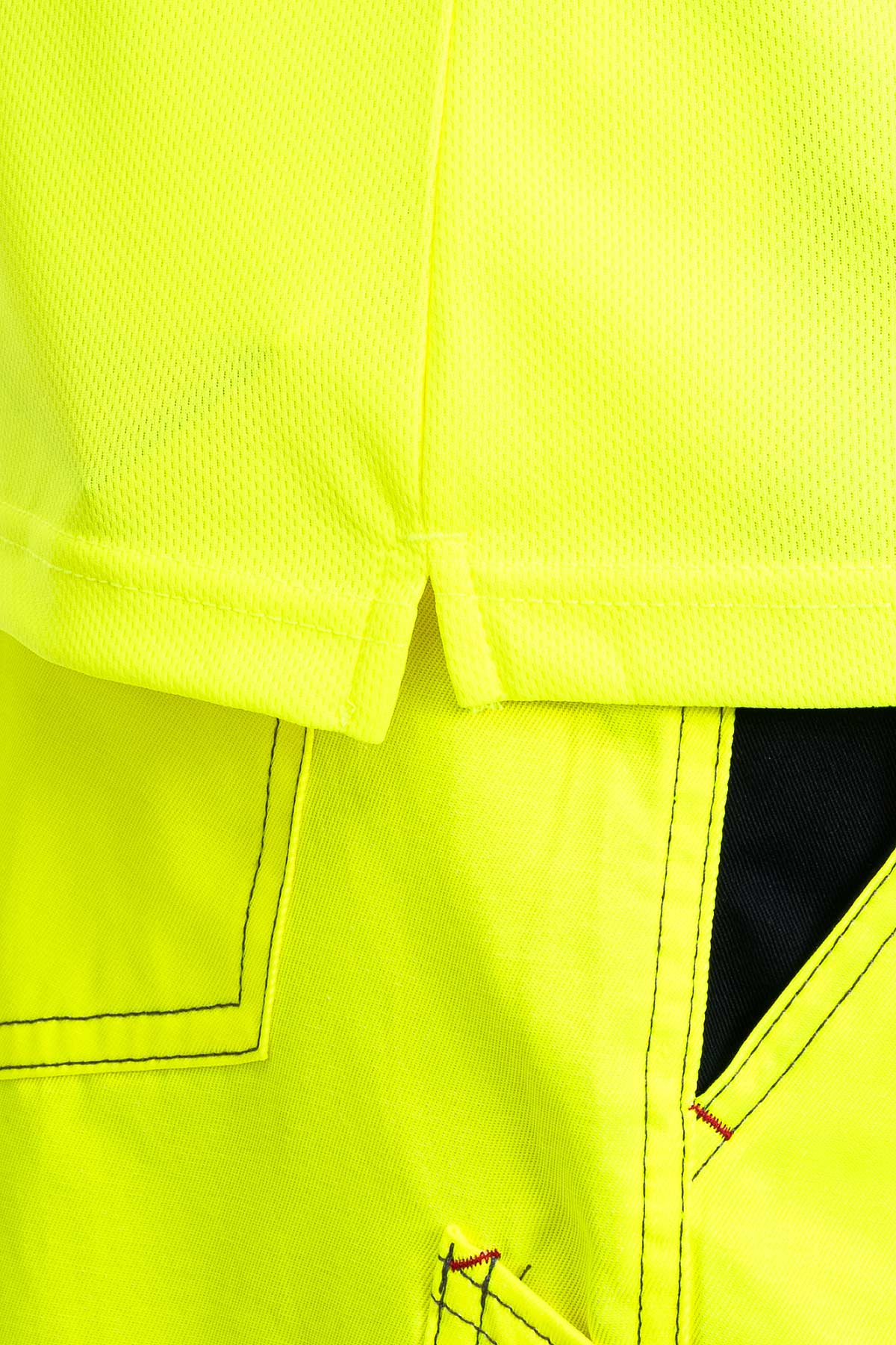 Warnschutzshirt mit Polokragen in Gelb