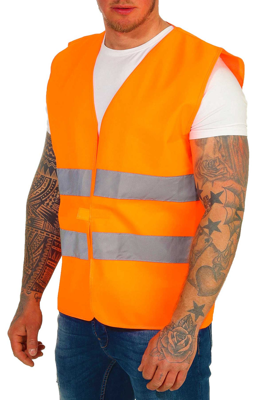 Herren Klettverschluss Warnweste Klasse 2