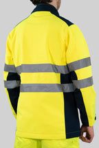 Herren Warnschutz Softshelljacke Wind- und Wasserabweisend EN ISO 20471 Klasse 2 Antares