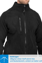 Herren Jacke aus Fleece für Outdoor-Arbeiten in Schwarz