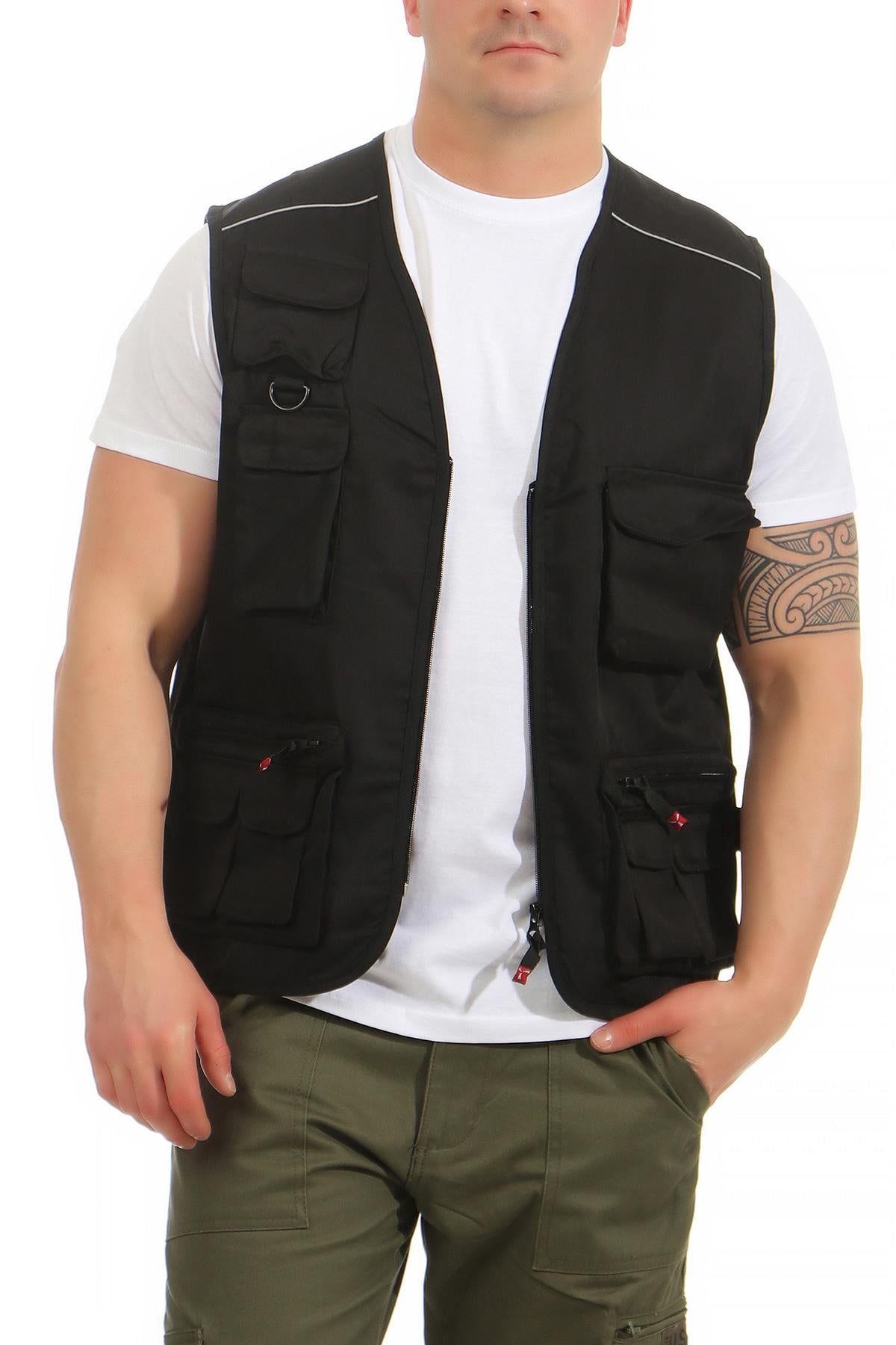 Basic Arbeitsweste fuer Maenner in Schwarz