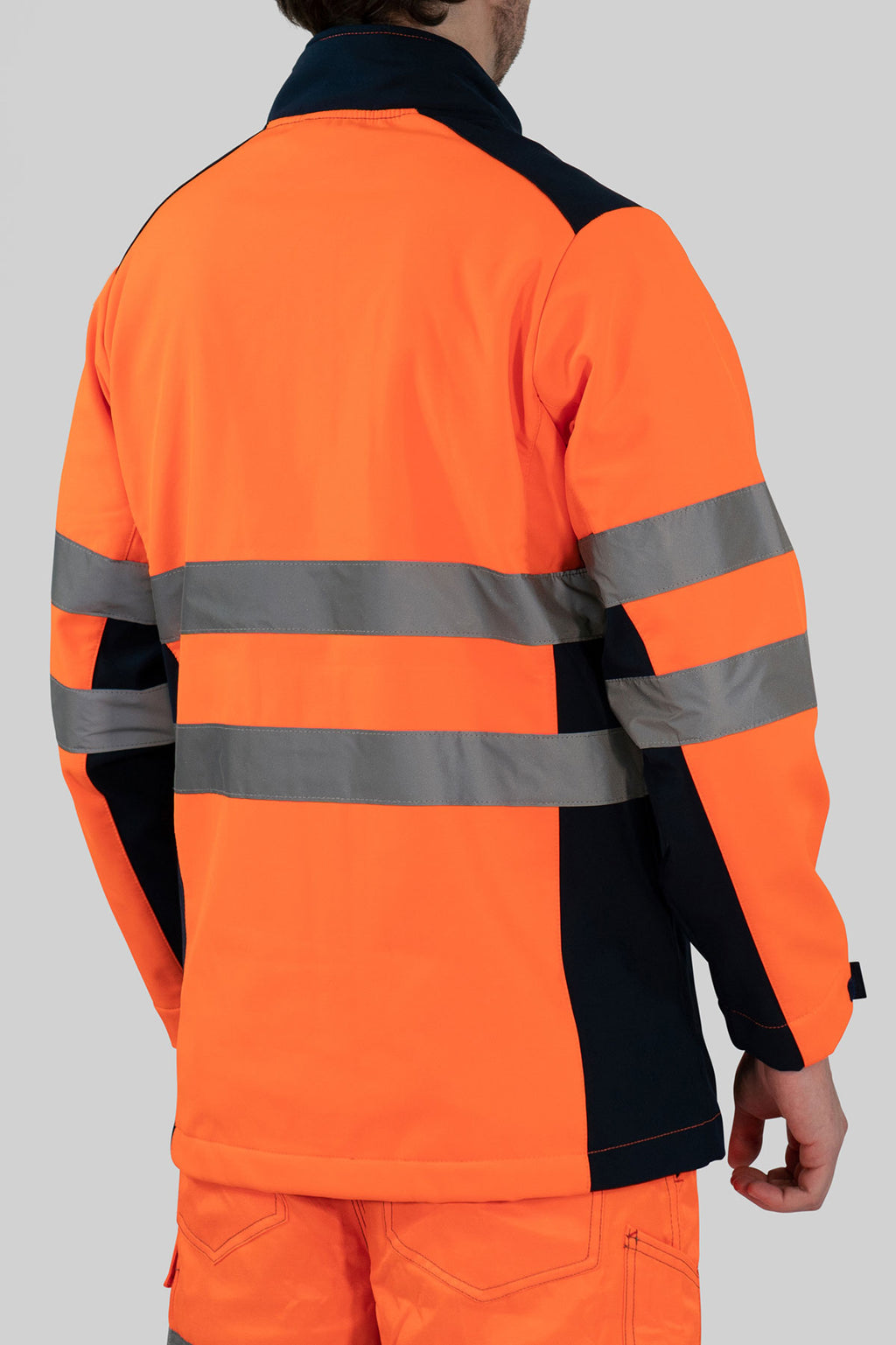 Herren Warnschutz Softshelljacke Wind- und Wasserabweisend EN ISO 20471 Klasse 2 Antares