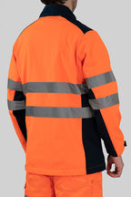 Herren Warnschutz Softshelljacke Wind- und Wasserabweisend EN ISO 20471 Klasse 2 Antares