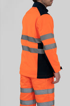 Herren Warnschutz Softshelljacke Wind- und Wasserabweisend EN ISO 20471 Klasse 2 Antares