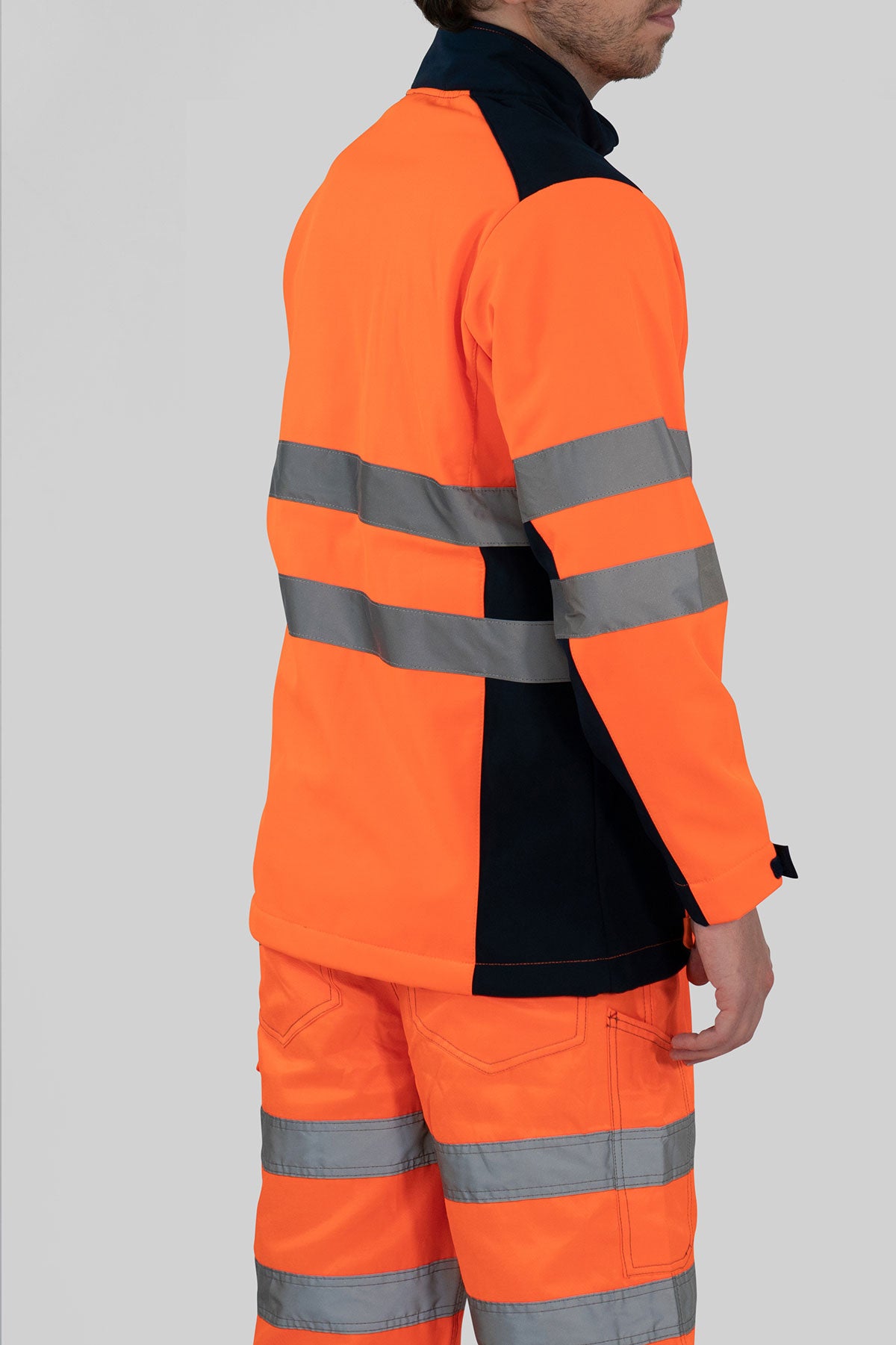 Herren Warnschutz Softshelljacke Wind- und Wasserabweisend EN ISO 20471 Klasse 2 Antares