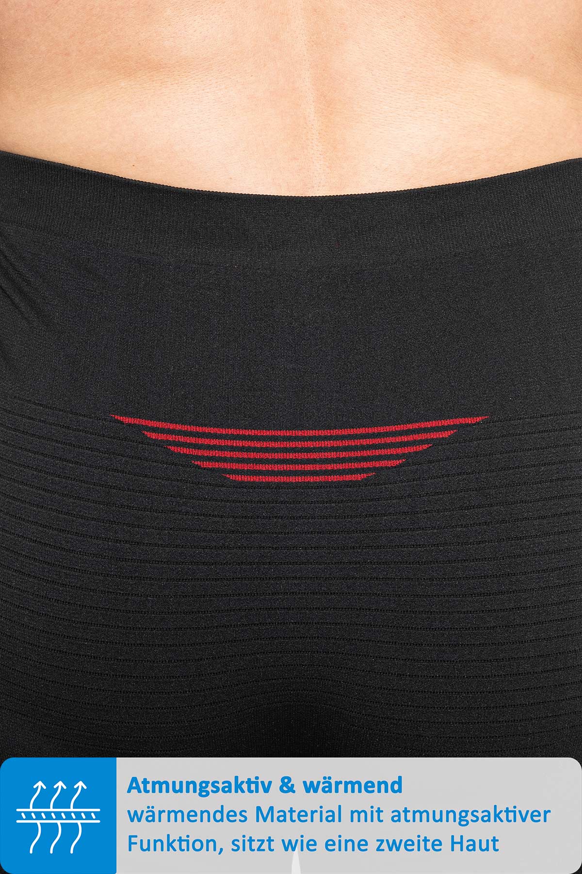 Herren Funktionsshirt langarm dick in Schwarz